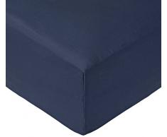 Garnier-Thiebaut AVA UNI Drap Housse, Coton, Pétrole, 140 x 190 cm