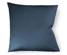 Fleuresse Taie doreiller Couleurs 9100-6544, 40x40cm Satin Maco Couleur Marine, 100% Coton, avec Fermeture Ã©clair