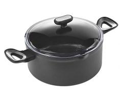 Pyrex - Origin+ - Faitout avec Revêtement antiadhésif sain â Compatible tous feux dont Induction â Aluminium - Gris quartz - 6 L