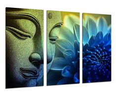 Tableau Moderne Photographique, Impression sur bois, Bouddha Bouddha, Relaxation, Relaxation, Zen, 97 x 62 cm, ref. 26357