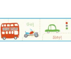 DECORLINE Frise Murale Heure de Pointe Rouge