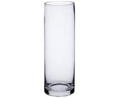 Better & Best Red Vase Haut et Ã©troit Rond Presque Droit 10 x 30, Dimensions 10 x 10 x 30 cm, matÃ©riau : Verre, Taille Unique