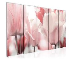 Tableau decoration murale Tulipes de fleurs 200 x 80 cm - XXL Impression sur Toile Salon Appartment 5 Parties - prÃªt Ã accrocher - 203955a