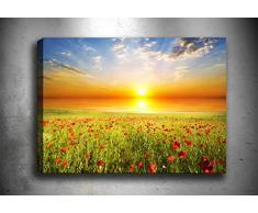 Bonamaison Peinture sur toile, multicolore, 70 x 100 cm - Conçu et fabriqué en Turquie