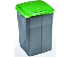 M-Home | EcoBin 45L Gris/Vert | Poubelle de Tri | Connect Ready