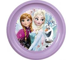 IDELICE EN008 115A Assiette 21cm Reine des Neiges, Plastique, Multicolore, 21 x 16,5 x 2 cm