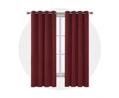 Deconovo Rideaux Thermiques occultants pour Chambre denfant Rouge 183 x 140 cm