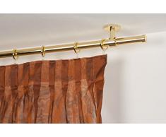 InCasa Tringle pour Rideaux : 20Â mm en Laiton Brillant - Complet 300 cm.