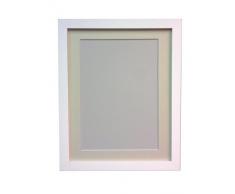 FRAMES BY POST London Cadre Affiche de Photo en chÃªne avec A2Â Blanc Support de Fixation pour Verre Plastique Taille Photo A3, chÃªne avec Contour Blanc, 39Â x 15Â mm