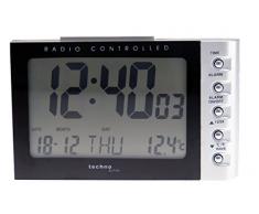 Technoline WT188 Réveil de Radio Argent Noir