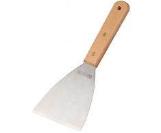 FM Professional 21549 Spatule pour plancha, Acier Inoxydable, Brun, 23,5 cm