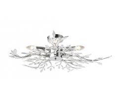 Plafonnier feuilles acryliques chromÃ©s, D:710, H:160, excl. 5xE14 40W 230V