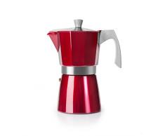 IBILI 623212 CafetiÃ¨re Expresso pour 12 Tasses, Aluminium, Rouge, 26 x 13 x 13 cm