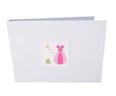 White Cotton Cards Album de Photos Design Tiny Valeur Photo Enfant Princesse Robe, Blanc