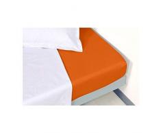 Vent Du Sud Drap Housse Uni en Coton Percale, Cuivre, 190x140 cm