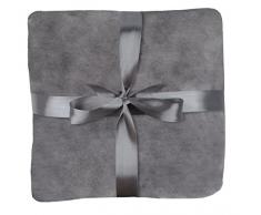 Daydream K-2000Â Couverture en Flanelle (avec Polaire Sherpa arriÃ¨re), 150Â x 200, Gris Plaid, Polyester, 33Â x 31Â x 12Â cm