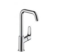 Hansgrohe 31519000 Focus 240 Mitigeur de lavabo à bec haut pivotant à 120°, bonde non incluse Chromé