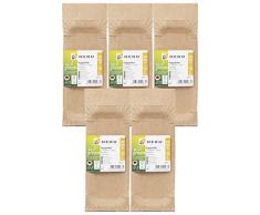 HEKU 30968: 100 Assiettes en carton bio avec bordure Vert 21 x 8 cm