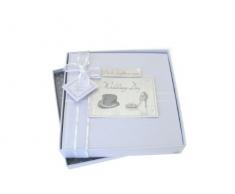White Cotton Cards Album Photo Son and Daughter-in-Law Wedding Day Taille Moyenne