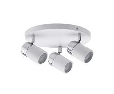 Paulmann 66712 Spots Zyli, IP44, max. 3x10W, GU10, Blanc/Chrome, 230V, Métal