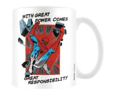 Marvel MG23449 8 x 11,5 x 9,5 cm RÃ©tro grande responsabilitÃ© Mug en cÃ©ramique couleur Multicolore