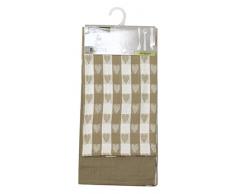 Soleil dOcre 712030 Coeur Lot de 2 Torchons Jacquard Coton Ecru 50 x 70 cm