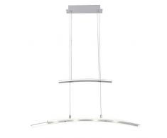 Brilliant G93451/75 Suspension, Métal, 4.5 W, Chrome/Blanc, 8 x 80 x 150 cm