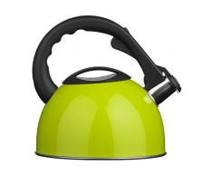 Premier Housewares Bouilloire Sifflante Vert Citron - Bouilloire inox - 2,5 Ltr