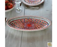 Plat ovale Bakir rouge - L 24 cm