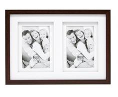 Deknudt Frames S65KQ2 Cadre Photo Double Passe-Partout pour 2 Photos Bois Brun 13 x 18 cm