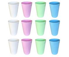 BranQ Home Essential 5901098040006 Lot de 12 gobelets en plastique et polypropylène 200 ml