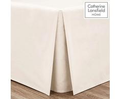 Catherine Lansfield Drap en Percale Polycoton sans Repassage Noir, crÃ¨me, Simple