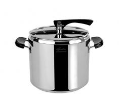 Lagostina La Classica Marmite à Pression avec Panier et écodose à 24 cm, 9 lt Acciaio e Nero