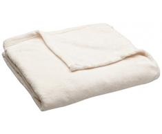 Plaid SHERPA - Doux et confortable - 100 % POLYESTER - OURSON - Ecru A1 - 130 x 180