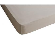 Nuit de France 331241 Drap Housse Luxe Bonnet 30C Satin de Coton Gris 190 x 90 x 0,5 cm