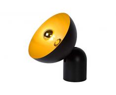 Lucide 05526/25/30 Lampe de Table, Métal, E27, 40 W, Noir, Or