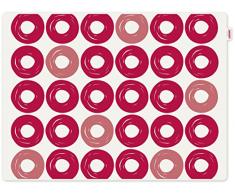 Contento 655521 Jay Set de Table Motif Anneaux Plastique Rouge 40 x 30 x 0,1 cm
