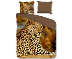 Good Morning Leopard Parure de Couette, Coton, Multicolore, 220x240x1 cm