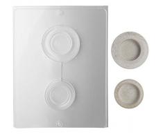 efco Moule - 2 photophores ronds, Transparent, Mat, env. A4