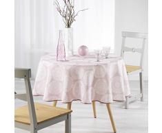charme & douceur nappe ronde (0)180cm anais rose
