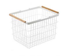 YAMAZAKI home Panier Ã Linge, Blanc, Medium