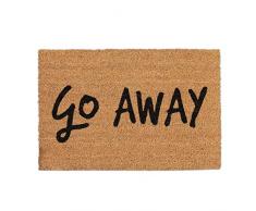Relaxdays Go Away Paillasson en Fibre de Coco antidérapant Ãcru/Noir 40 x 60 cm