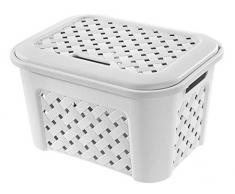 Tontarelli Panier Ã Linge, Blanc, 43Â x 33Â x 26Â cm,