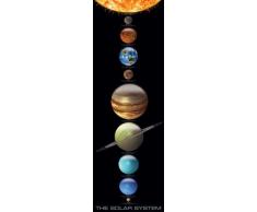 Empire Poster Ã©ducatif du systÃ¨me solaire The Solar System avec lÃ©gendes en langue anglaise, format allongÃ© et fin