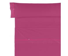ES-Tela LIsos BiÃ©s 50/50Â âÂ Parure de draps Para cama de 90 cm, 3 piezas Fuchsia