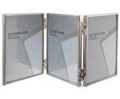 Unity Viceni 13 x 18cm Triple Cadre Photo Portrait, PlaquÃ© Argent