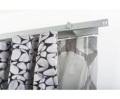 InCasa Double Tringle à Rideaux: 32 x 12 mm, L. 140 cm. en Aluminium Satin â Complet