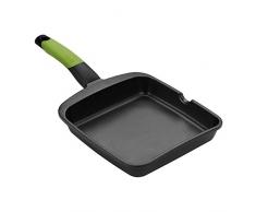 BRA Prior - Poêle Gril Lisse, 22 cm, Aluminium fondu avec antiadhésif Teflon Classic