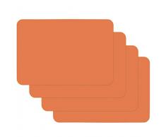 Venilia Set de Table Orange, 45 x 30 cm, 4 pcs, Antidérapant Résiste à La Chaleur et Fait, Polypropylène, 59040