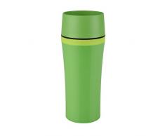 Emsa 514177 TRAVEL MUG FUN, Mug isotherme fermeture par pression Quick Press, 100% hermétique, 360 ml, Vert foncé/Vert